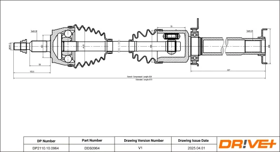 Antriebswelle Dr!ve+ DP2110.10.0964 Bild Antriebswelle Dr!ve+ DP2110.10.0964