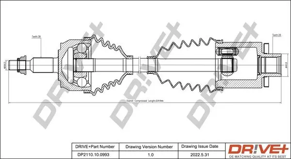 Antriebswelle Dr!ve+ DP2110.10.0993