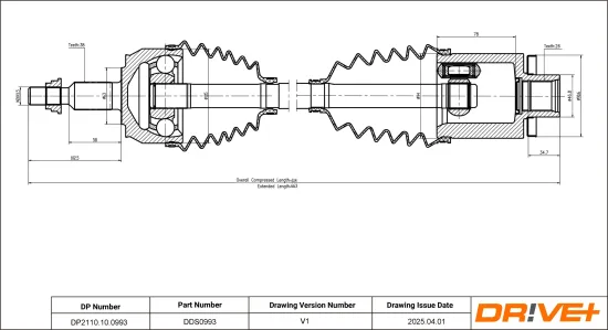 Antriebswelle Dr!ve+ DP2110.10.0993 Bild Antriebswelle Dr!ve+ DP2110.10.0993