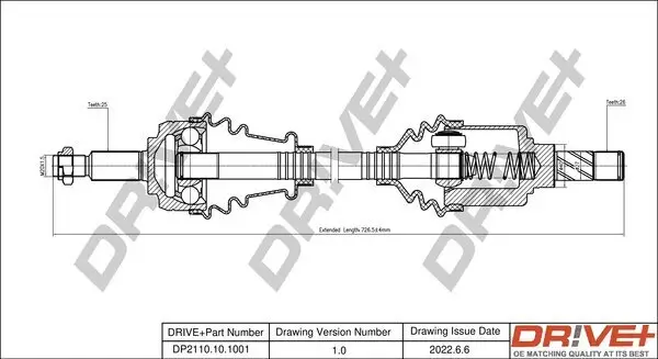 Antriebswelle Vorderachse links Dr!ve+ DP2110.10.1001