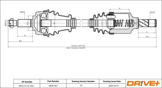 Antriebswelle Dr!ve+ DP2110.10.1001 Bild Antriebswelle Dr!ve+ DP2110.10.1001