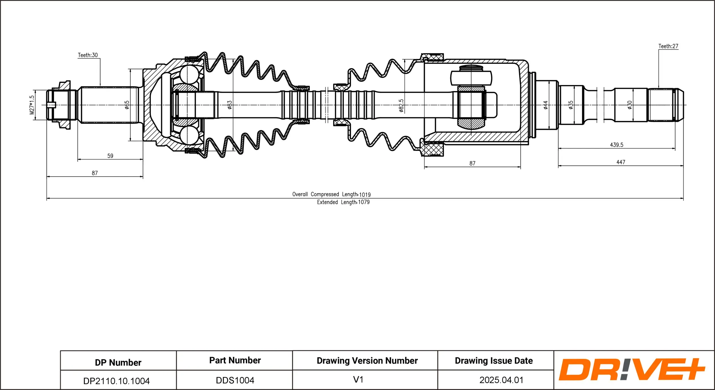 Antriebswelle Dr!ve+ DP2110.10.1004