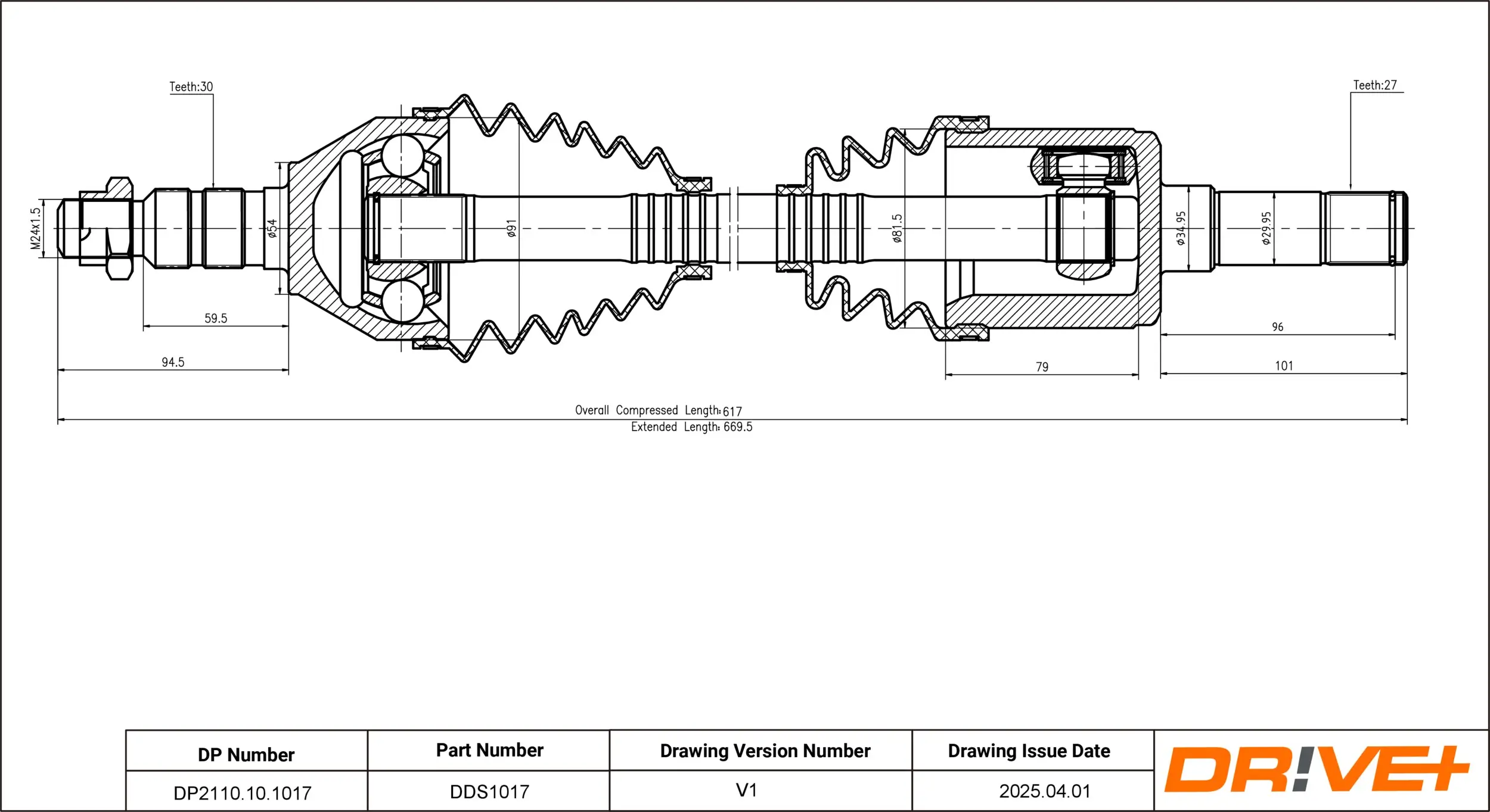Antriebswelle Dr!ve+ DP2110.10.1017
