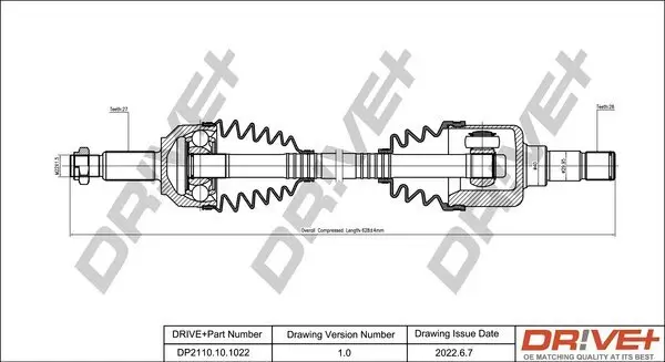 Antriebswelle Dr!ve+ DP2110.10.1022