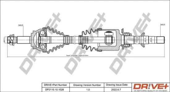 Antriebswelle Vorderachse rechts Dr!ve+ DP2110.10.1028 Bild Antriebswelle Vorderachse rechts Dr!ve+ DP2110.10.1028