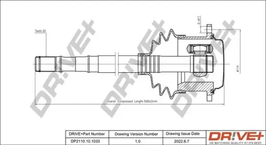 Antriebswelle Dr!ve+ DP2110.10.1033 Bild Antriebswelle Dr!ve+ DP2110.10.1033