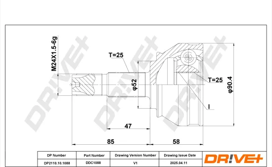 Gelenksatz, Antriebswelle DR!VE+ DP2110.10.1088 Bild Gelenksatz, Antriebswelle DR!VE+ DP2110.10.1088