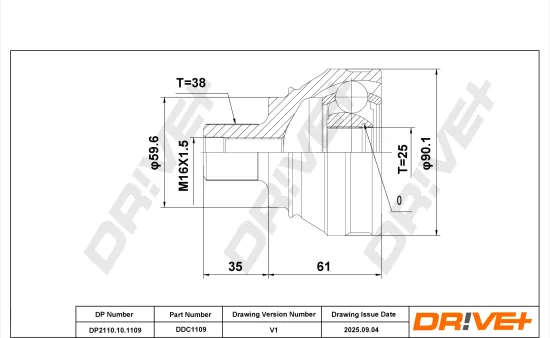 Gelenksatz, Antriebswelle DR!VE+ DP2110.10.1109 Bild Gelenksatz, Antriebswelle DR!VE+ DP2110.10.1109