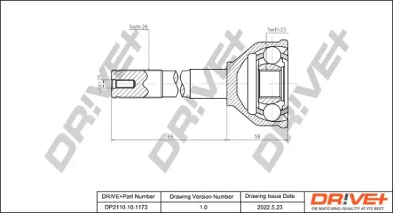 Gelenksatz, Antriebswelle Vorderachse links Vorderachse rechts radseitig Dr!ve+ DP2110.10.1173 Bild Gelenksatz, Antriebswelle Vorderachse links Vorderachse rechts radseitig Dr!ve+ DP2110.10.1173