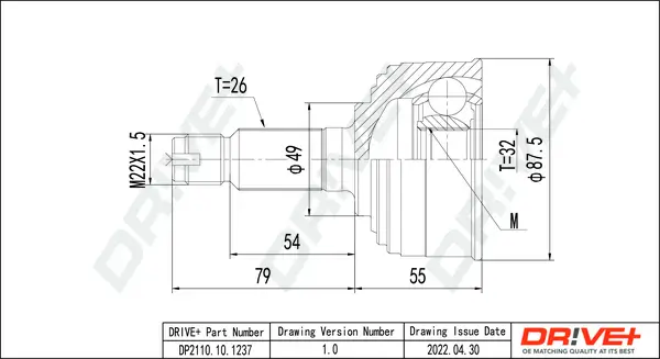 Gelenksatz, Antriebswelle Dr!ve+ DP2110.10.1237