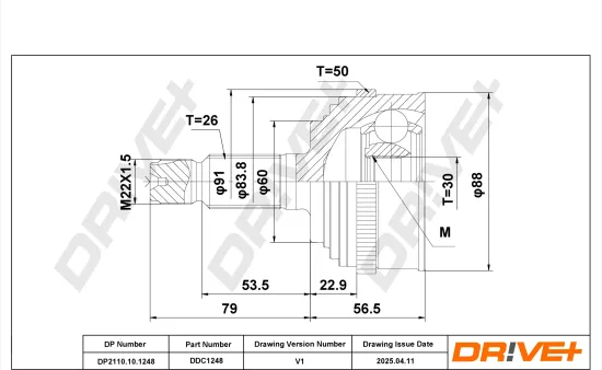 Gelenksatz, Antriebswelle DR!VE+ DP2110.10.1248 Bild Gelenksatz, Antriebswelle DR!VE+ DP2110.10.1248