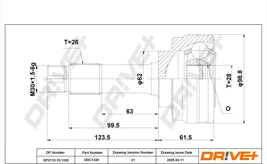 Gelenksatz, Antriebswelle DR!VE+ DP2110.10.1320 Bild Gelenksatz, Antriebswelle DR!VE+ DP2110.10.1320