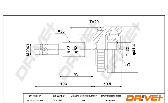 Gelenksatz, Antriebswelle DR!VE+ DP2110.10.1385 Bild Gelenksatz, Antriebswelle DR!VE+ DP2110.10.1385