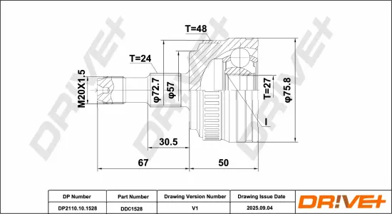 Gelenksatz, Antriebswelle DR!VE+ DP2110.10.1528 Bild Gelenksatz, Antriebswelle DR!VE+ DP2110.10.1528