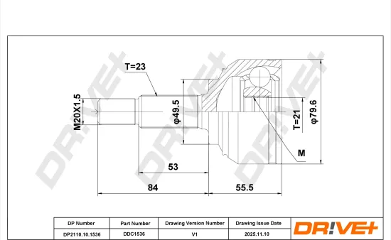 Gelenksatz, Antriebswelle DR!VE+ DP2110.10.1536 Bild Gelenksatz, Antriebswelle DR!VE+ DP2110.10.1536