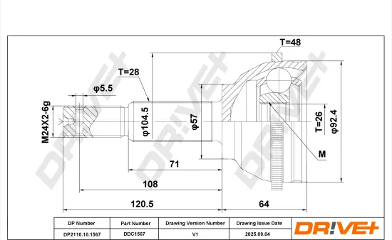 Gelenksatz, Antriebswelle DR!VE+ DP2110.10.1567 Bild Gelenksatz, Antriebswelle DR!VE+ DP2110.10.1567