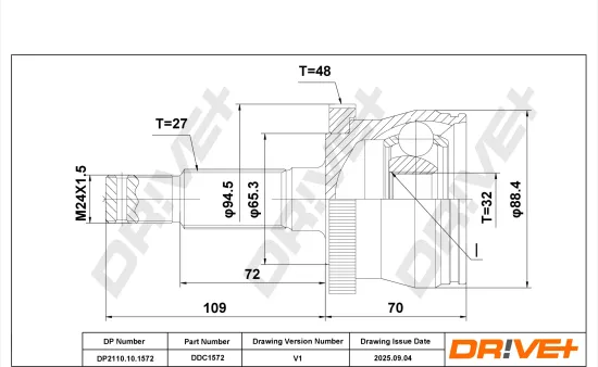 Gelenksatz, Antriebswelle DR!VE+ DP2110.10.1572 Bild Gelenksatz, Antriebswelle DR!VE+ DP2110.10.1572