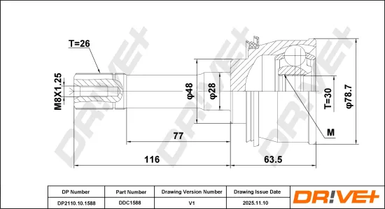 Gelenksatz, Antriebswelle DR!VE+ DP2110.10.1588 Bild Gelenksatz, Antriebswelle DR!VE+ DP2110.10.1588