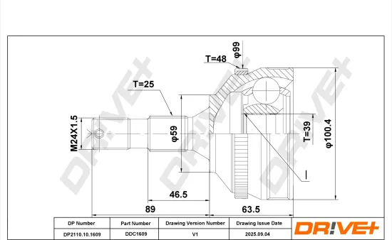 Gelenksatz, Antriebswelle DR!VE+ DP2110.10.1609 Bild Gelenksatz, Antriebswelle DR!VE+ DP2110.10.1609