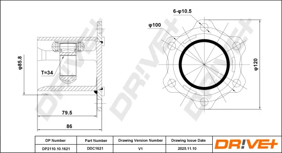 Gelenksatz, Antriebswelle DR!VE+ DP2110.10.1621 Bild Gelenksatz, Antriebswelle DR!VE+ DP2110.10.1621