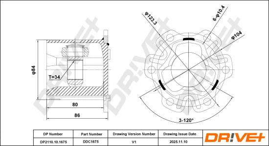 Gelenksatz, Antriebswelle DR!VE+ DP2110.10.1675 Bild Gelenksatz, Antriebswelle DR!VE+ DP2110.10.1675