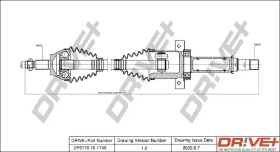 Antriebswelle Vorderachse rechts Dr!ve+ DP2110.10.1740 Bild Antriebswelle Vorderachse rechts Dr!ve+ DP2110.10.1740