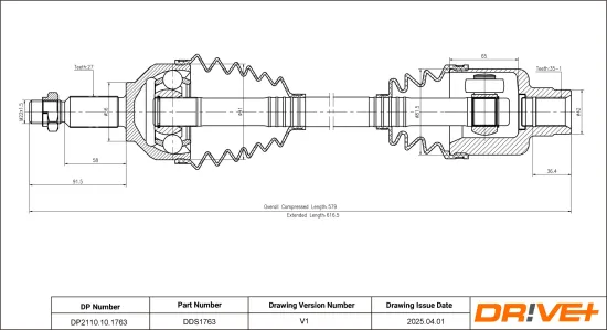 Antriebswelle Dr!ve+ DP2110.10.1763 Bild Antriebswelle Dr!ve+ DP2110.10.1763