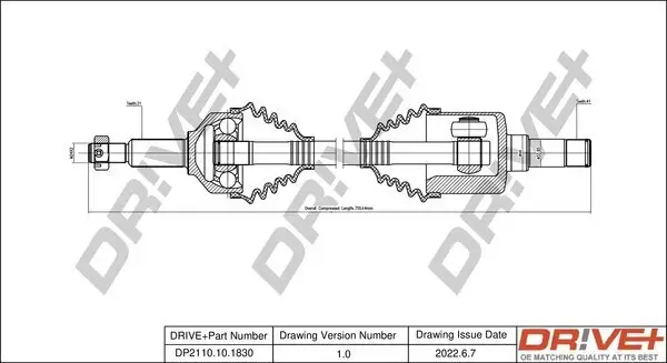 Antriebswelle Dr!ve+ DP2110.10.1830
