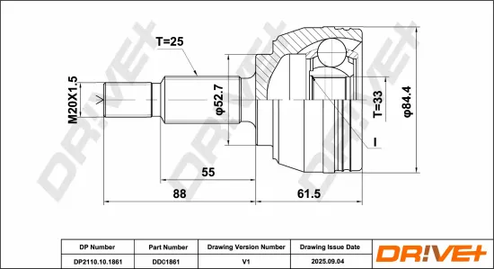 Gelenksatz, Antriebswelle DR!VE+ DP2110.10.1861 Bild Gelenksatz, Antriebswelle DR!VE+ DP2110.10.1861