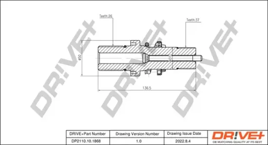 Gelenksatz, Antriebswelle Vorderachse rechts Dr!ve+ DP2110.10.1868 Bild Gelenksatz, Antriebswelle Vorderachse rechts Dr!ve+ DP2110.10.1868