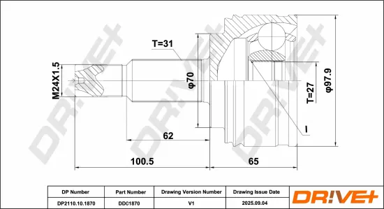 Gelenksatz, Antriebswelle DR!VE+ DP2110.10.1870 Bild Gelenksatz, Antriebswelle DR!VE+ DP2110.10.1870