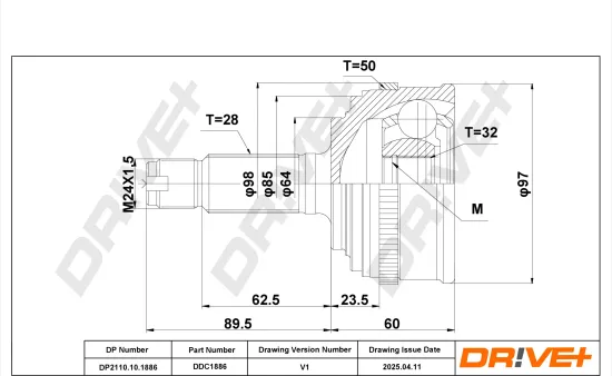 Gelenksatz, Antriebswelle DR!VE+ DP2110.10.1886 Bild Gelenksatz, Antriebswelle DR!VE+ DP2110.10.1886