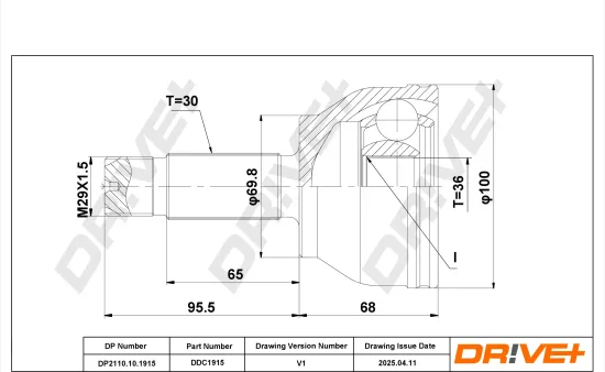Gelenksatz, Antriebswelle DR!VE+ DP2110.10.1915 Bild Gelenksatz, Antriebswelle DR!VE+ DP2110.10.1915