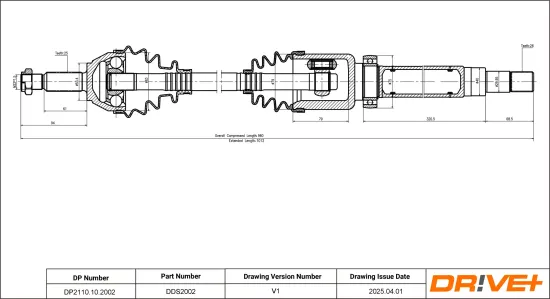 Antriebswelle Vorderachse rechts Dr!ve+ DP2110.10.2002 Bild Antriebswelle Vorderachse rechts Dr!ve+ DP2110.10.2002