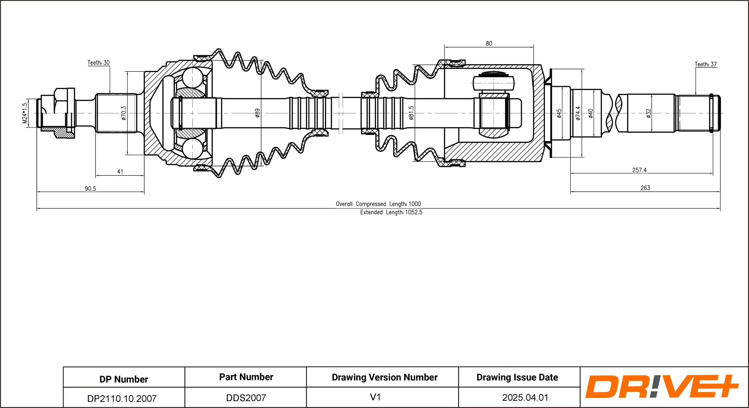 Antriebswelle Vorderachse rechts Dr!ve+ DP2110.10.2007
