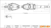 Antriebswelle Vorderachse rechts Dr!ve+ DP2110.10.2072