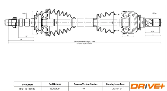 Antriebswelle Vorderachse rechts Dr!ve+ DP2110.10.2130 Bild Antriebswelle Vorderachse rechts Dr!ve+ DP2110.10.2130