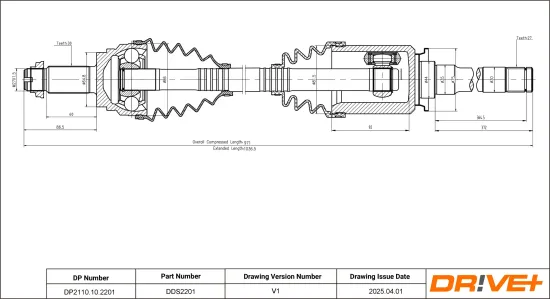 Antriebswelle Dr!ve+ DP2110.10.2201 Bild Antriebswelle Dr!ve+ DP2110.10.2201