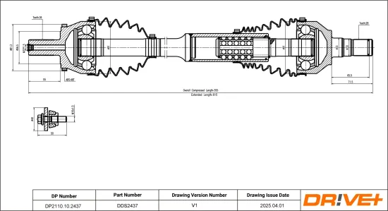 Antriebswelle Vorderachse links Dr!ve+ DP2110.10.2437 Bild Antriebswelle Vorderachse links Dr!ve+ DP2110.10.2437