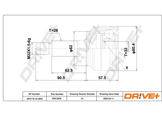 Gelenksatz, Antriebswelle DR!VE+ DP2110.10.3039 Bild Gelenksatz, Antriebswelle DR!VE+ DP2110.10.3039