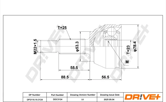 Gelenksatz, Antriebswelle DR!VE+ DP2110.10.3124 Bild Gelenksatz, Antriebswelle DR!VE+ DP2110.10.3124