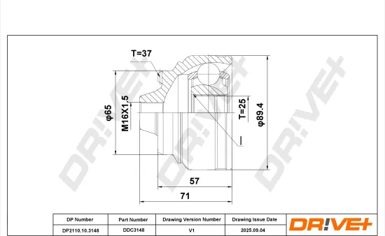 Gelenksatz, Antriebswelle DR!VE+ DP2110.10.3148 Bild Gelenksatz, Antriebswelle DR!VE+ DP2110.10.3148