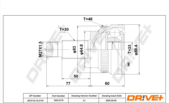 Gelenksatz, Antriebswelle DR!VE+ DP2110.10.3170 Bild Gelenksatz, Antriebswelle DR!VE+ DP2110.10.3170