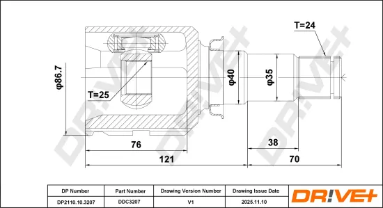 Gelenksatz, Antriebswelle DR!VE+ DP2110.10.3207 Bild Gelenksatz, Antriebswelle DR!VE+ DP2110.10.3207