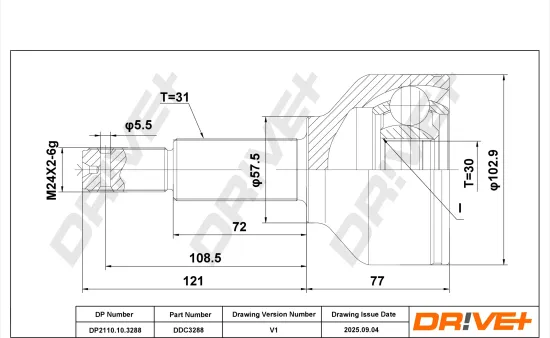 Gelenksatz, Antriebswelle DR!VE+ DP2110.10.3288 Bild Gelenksatz, Antriebswelle DR!VE+ DP2110.10.3288