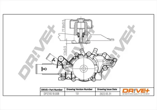 Wasserpumpe, Motorkühlung DR!VE+ DP2310.10.008 Bild Wasserpumpe, Motorkühlung DR!VE+ DP2310.10.008