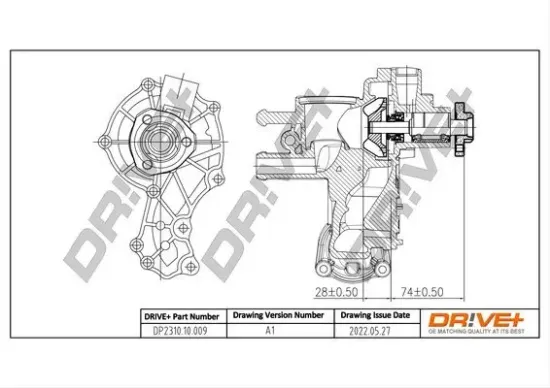 Wasserpumpe, Motorkühlung Dr!ve+ DP2310.10.009 Bild Wasserpumpe, Motorkühlung Dr!ve+ DP2310.10.009