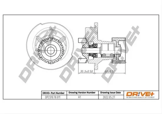 Wasserpumpe, Motorkühlung Dr!ve+ DP2310.10.011 Bild Wasserpumpe, Motorkühlung Dr!ve+ DP2310.10.011