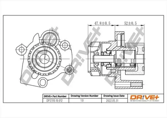 Wasserpumpe, Motorkühlung Dr!ve+ DP2310.10.012 Bild Wasserpumpe, Motorkühlung Dr!ve+ DP2310.10.012