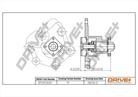 Wasserpumpe, Motorkühlung Dr!ve+ DP2310.10.021 Bild Wasserpumpe, Motorkühlung Dr!ve+ DP2310.10.021
